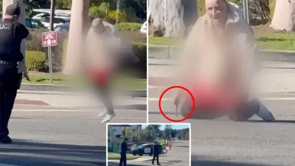 California Man Shot by Police After Allegedly Charging With Knife — Tries to Flee Despite Multiple Gunshot Wounds 116335725