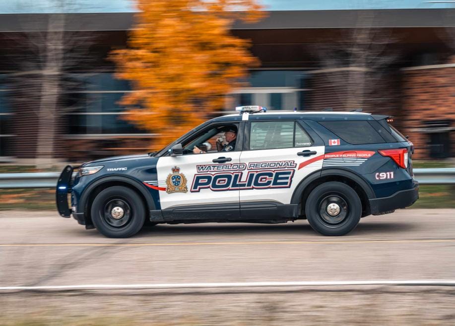 Ontario Police Recover Truck Packed with Around 800 Pairs of Suspected Stolen Footwear cruiser driving