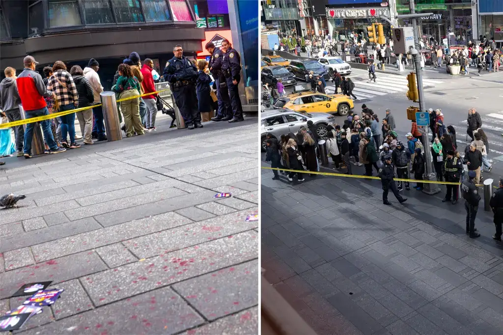 Man Stabbed Twice in Broad Daylight at Iconic Times Square Crossroads nocember 15 person stabbed outside 115483848