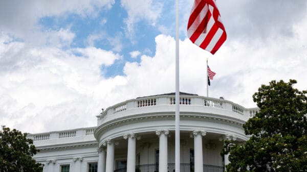 Trump’s “Retribution” Push Hits Resistance as Key Targets Fight Back P20250618MR 2017 President Donald Trump Raises New American Flag on South Lawn of the White House 1