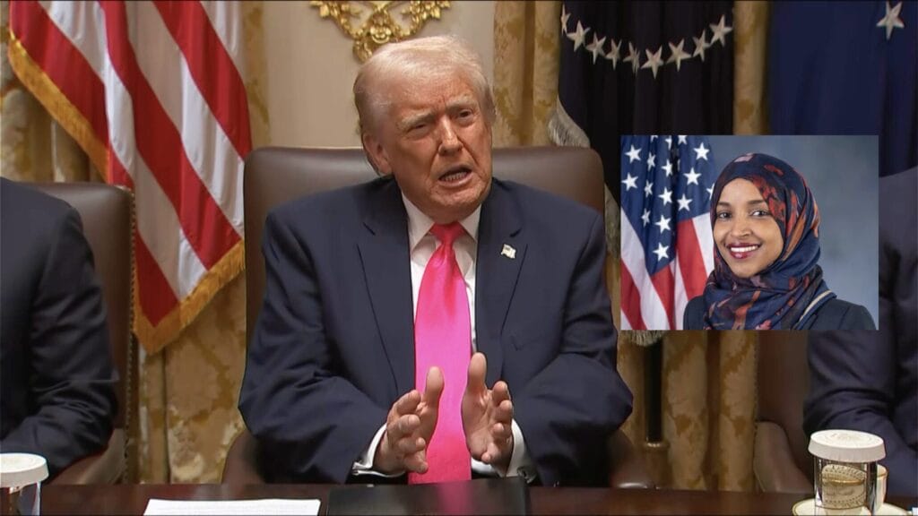 Trump Escalates Attacks on Ilhan Omar During 9th Cabinet Meeting, Calling Her “Garbage” and Telling Her to “Go Back” Trump Ilha Imar